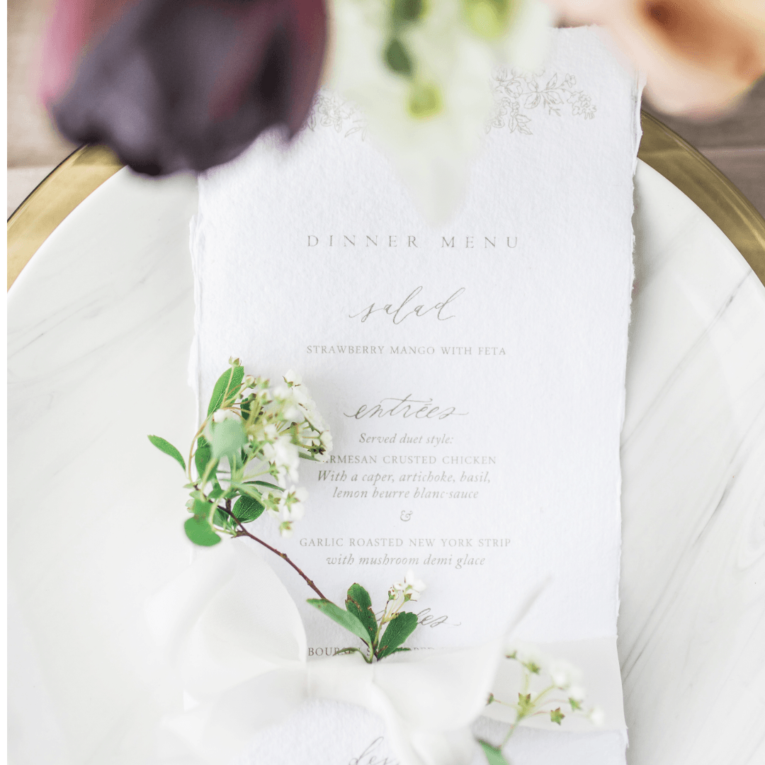 Custom Wedding Menu Cards | Advance Signs & Supplies