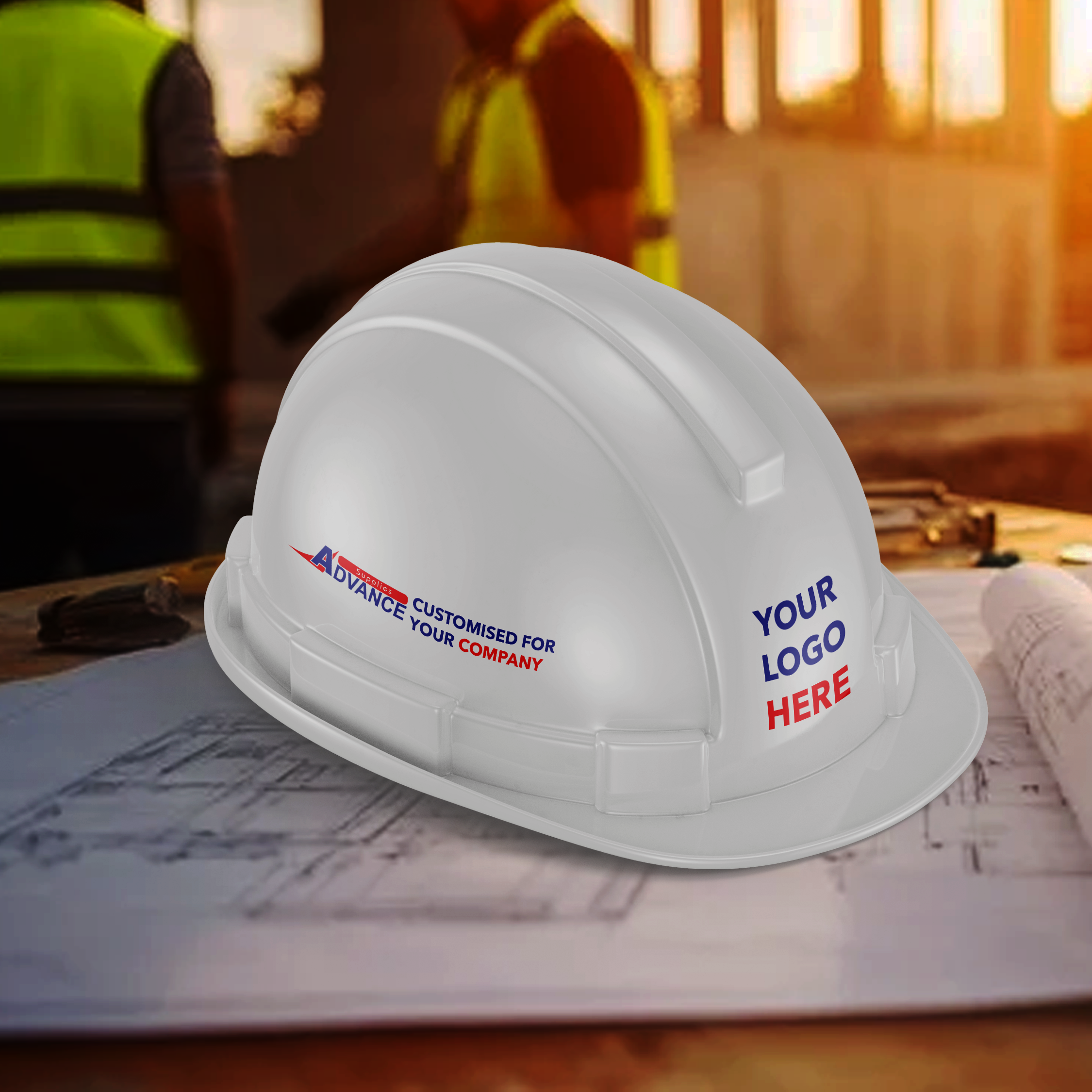 Custom hard hats | Advance Signs & Supplies