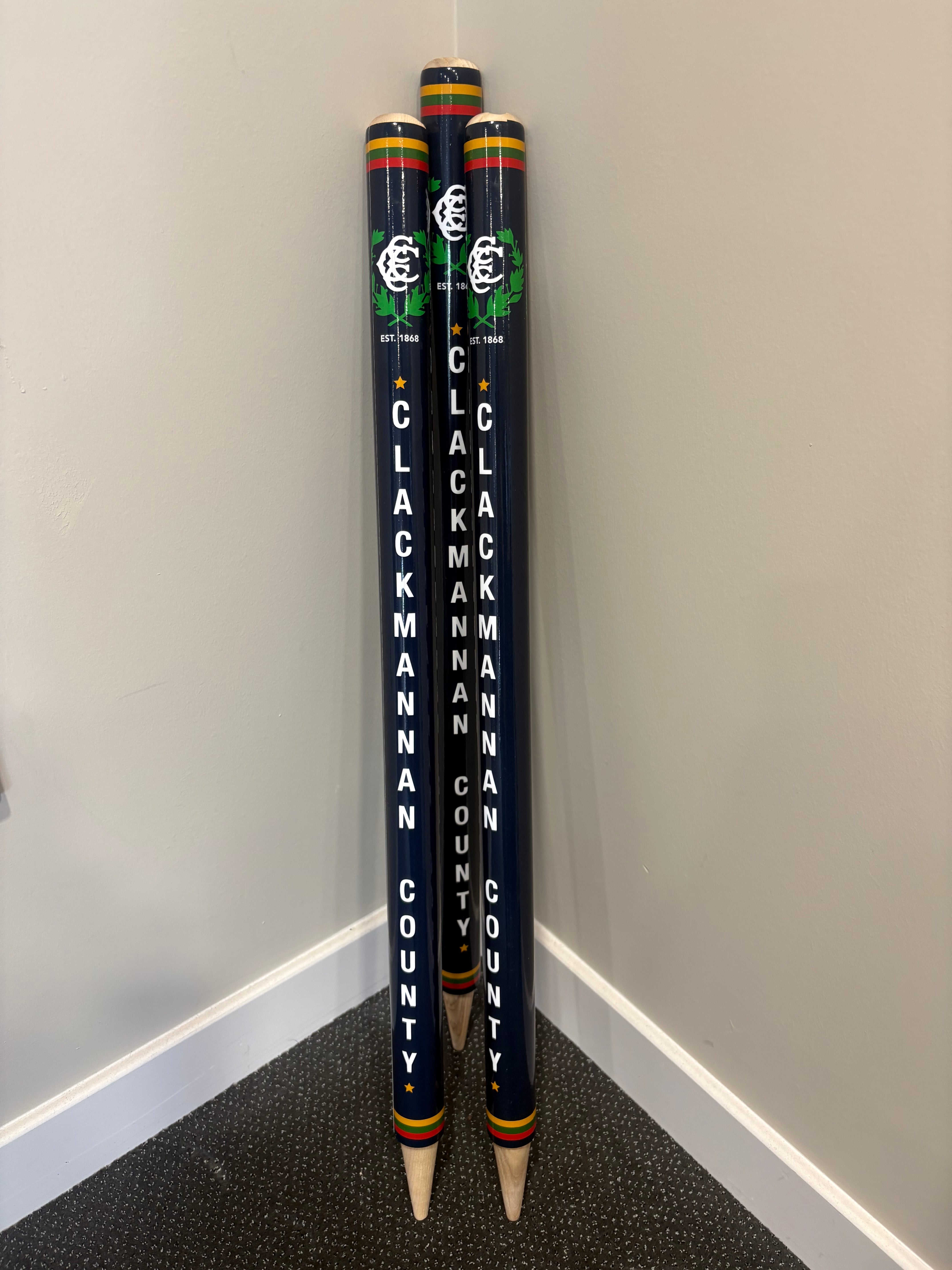 Custom cricket stumps for Clackmannan County supplied by Advance Supplies