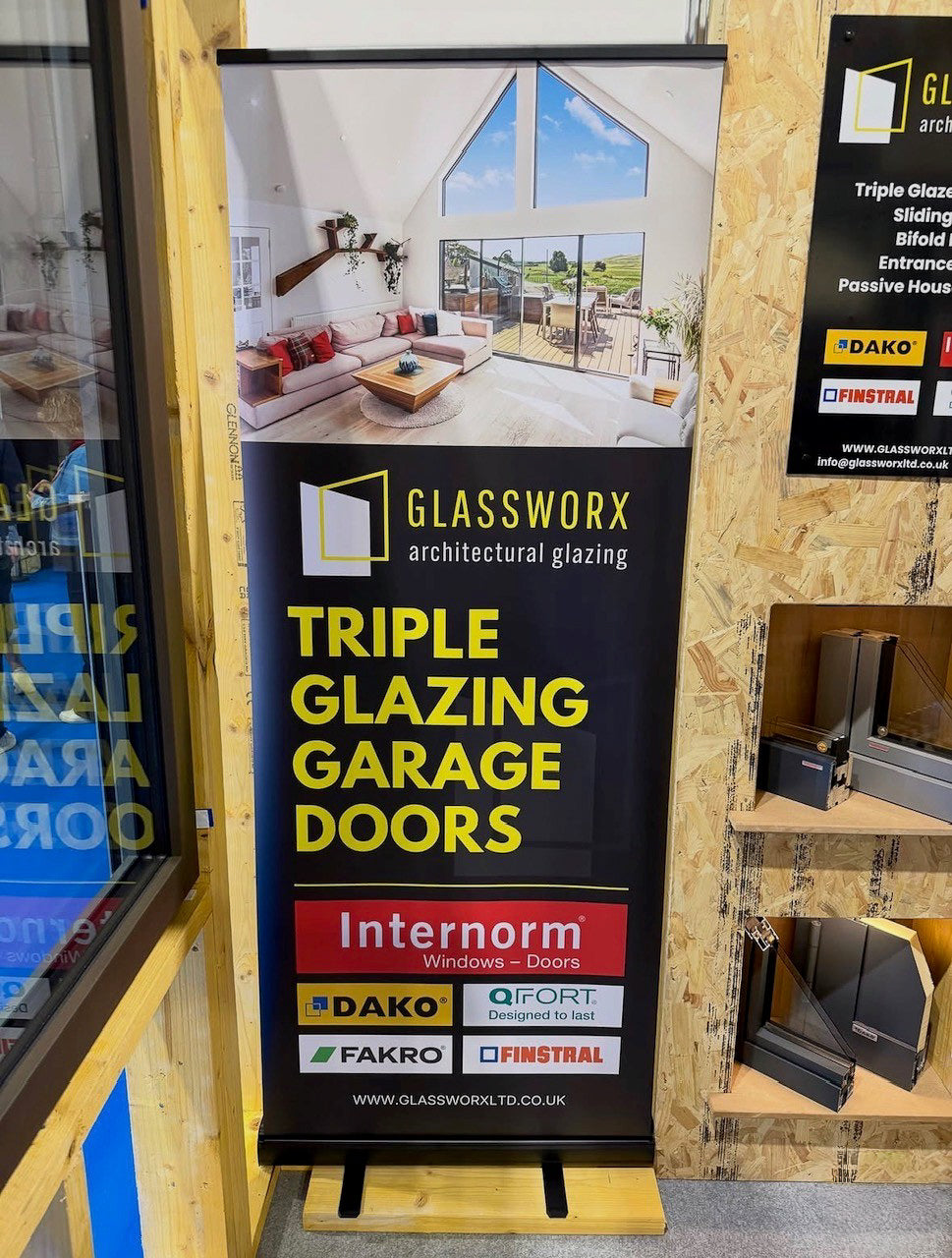 Personalised Pull-Up Banner for Glassworx | Advance Signs & Supplies