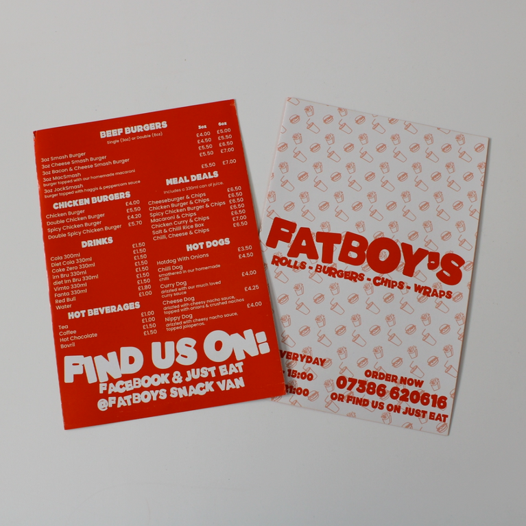 Custom Menus | Advance Supplies